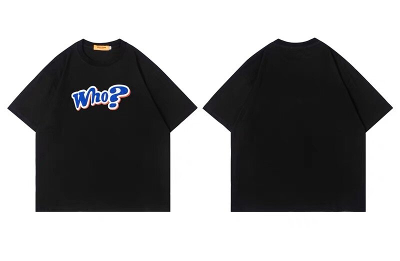 Camiseta de algodón con estampado de calle para hombre y mujer, camisa de media manga con personalidad coreana, americana, retro, versátil, informal, y2k