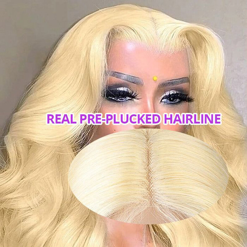 Go To Wear-Perruque blonde péruvienne sans colle pour femme, cheveux humains, dentelle transparente HD, vague de corps, 13x6, 13x4, 613