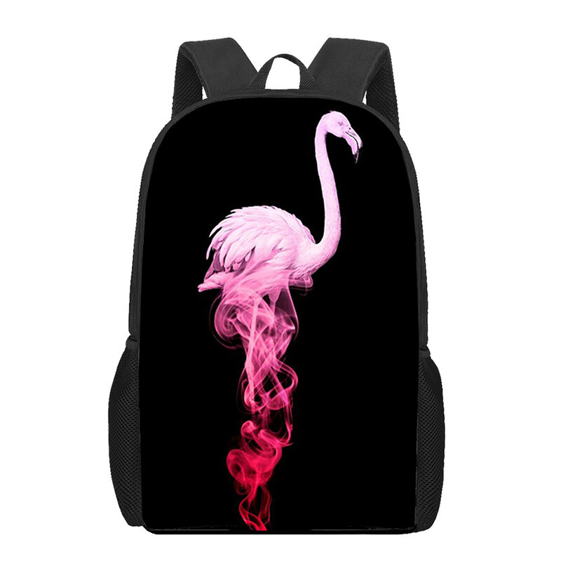 Red Beautiful Flamingo bird 3D Print School Bags for Teenager Boys Girls Unique Children Kids zaino Book Bag Student Bookbag