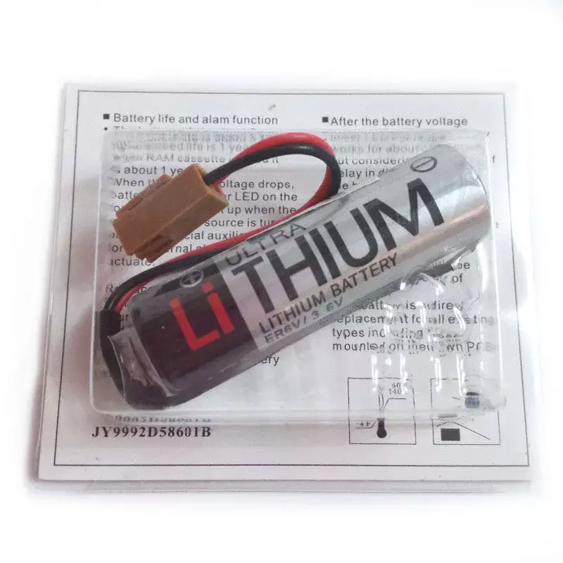 Paquete de batería Industrial con enchufe para TOSHIBA ER6V/3,6 V, 2400mAh, 3,6 mAh, ER6V/2400 V