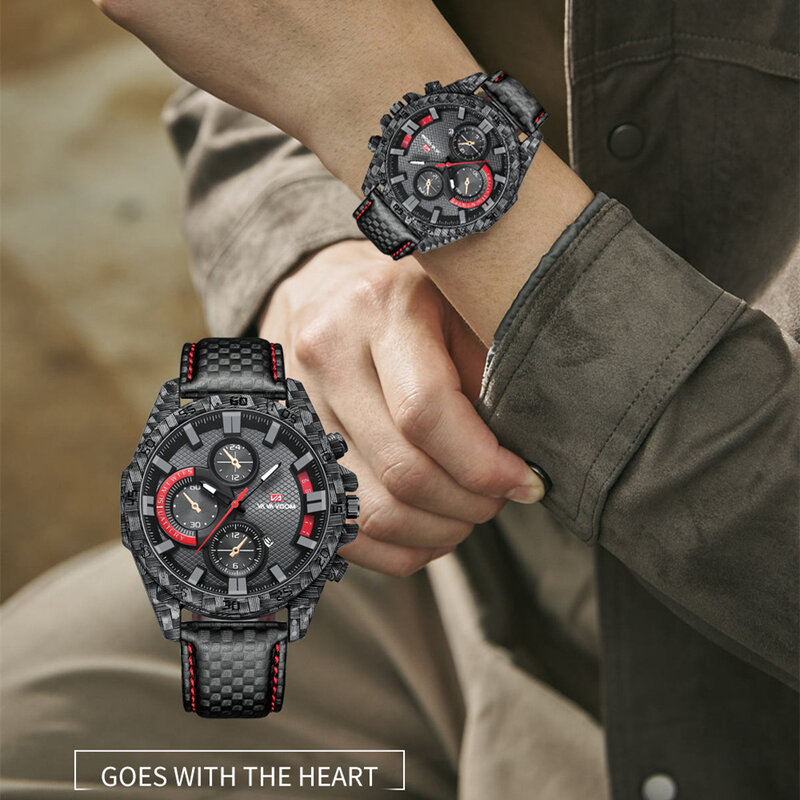 Nieuwe Heren Luxe Race Sport Design Horloges 2023 Ongewone Carbon Fiber Quartz Horloge Voor Heren Polshorloge Klok Logio Masculino