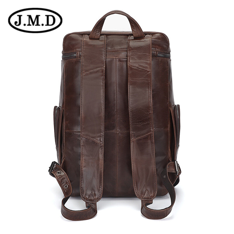 Mochila de cuero con estilo para hombre, bolsa de equipaje de cuero, mochila para hombre