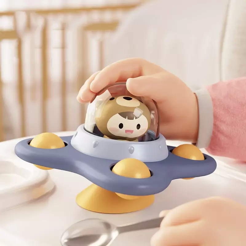 Engraçado banho Dinning Chair Brinquedos, Spinning Top, Cute Cartoon Animals Spinner para bebês, crianças, crianças, meninos, meninas, bebê