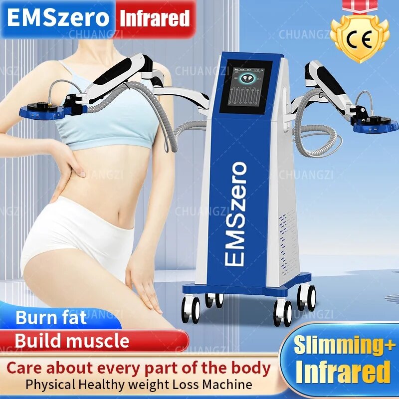 Nova EMS HI-EMT calor infravermelho, máquina do músculo do corpo, emagrecimento eletromagnético, peso do músculo, RF 6000W, novo, 2024