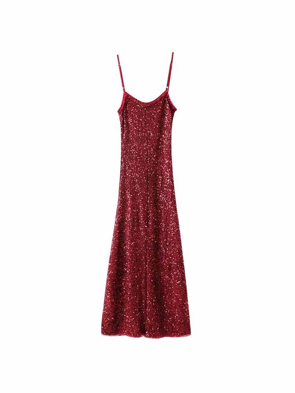 Damska 2023 nowa szykowna seria z koralikami dekoracyjna sukienka Midi w stylu Vintage bez pleców sukienki damskie szlafrok Mujer