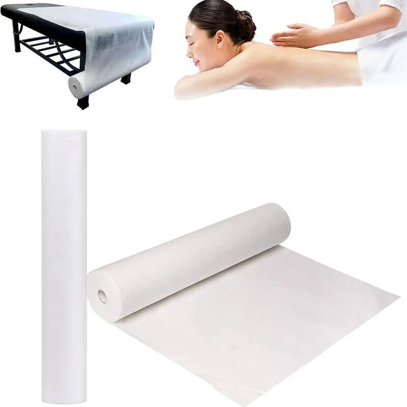 50pcs Disposable Spa Massage Mattress Sheets Salon Massage Bed Sheets Non-Woven Headrest Paper Roll Table Cover Tattoo Supply