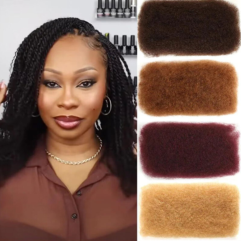 Slanke Malaysia Remy Hair Afro Kinky Krullend Bulk Mensenhaar Voor Vlechten 1 Bundel 50 G/stk Natuurlijke Kleur Vlechten Haar Geen Inslag