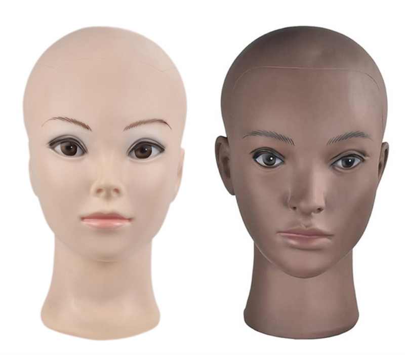 Professional African American Female Mannequin Head for Wigs Hats Display and Hairstyling Practice