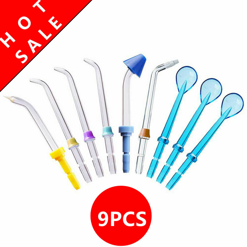 9Pcs Fit WP-100 WP-450 WP-250 WP-300 WP-660 WP-900 Water Flosser For Oral Dental Irrigator Extra Replacement Jet Tip Nozzle