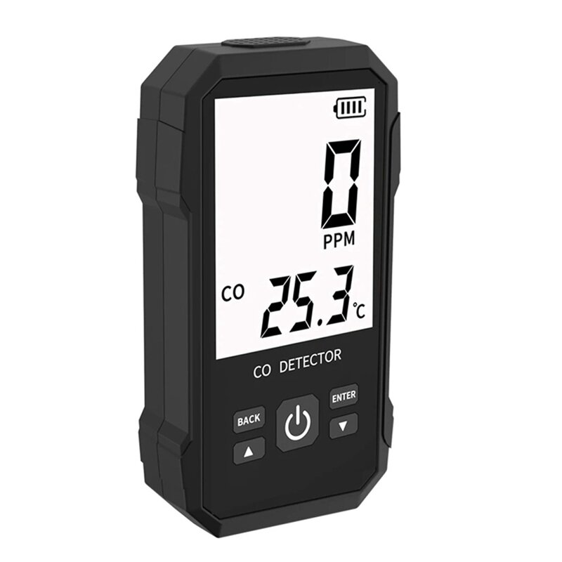 Medidor de prueba de concentración de dióxido de carbono con alarma de luz de sonido de prueba de temperatura