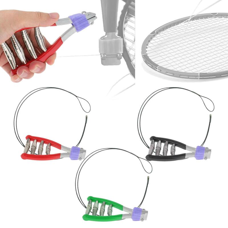 Filo di prolunga per morsetto di avviamento durevole strumento di bloccaggio a testa larga in lega di alluminio a 4 molle per racchetta da Tennis racchetta da Badminton