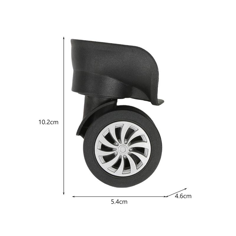 Malas flexíveis rodas substituição para Tourister bagagem, instalação conveniente Trolley Case, 2x