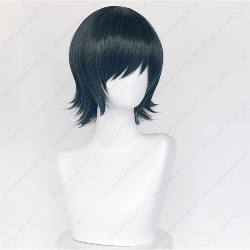 Парик для косплея Химено из аниме «смешанные цвета», Короткие термостойкие синтетические волосы для Хэллоуина, 35 см