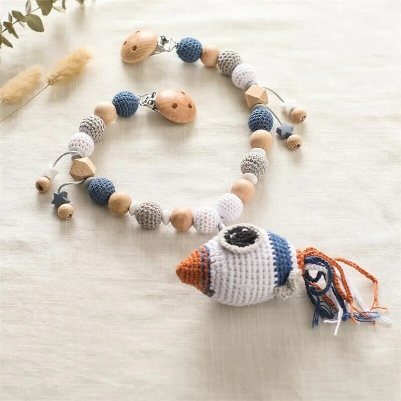 Let's Make Baby Wooden Gym Stroller Bunny Hanging Pendant Toy Crochet Animal Pendant Bead Bracelet Infant Crib Mobile Rattle Toy