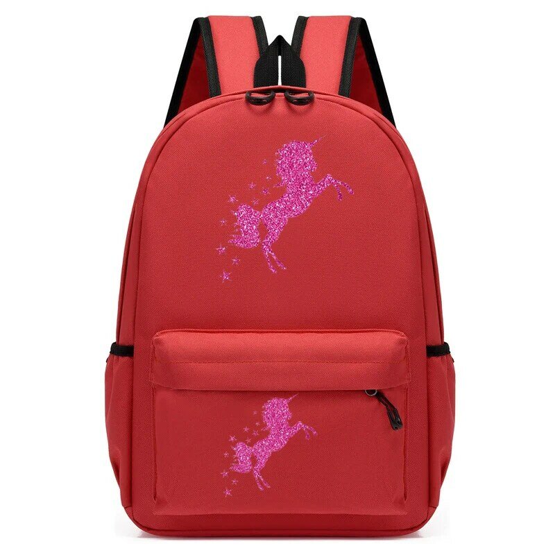 Mochilas de unicornio rosa de dibujos animados para niños, mochila escolar de guardería para adolescentes, bolsa de libros de Anime, mochila de animales para niños y niñas