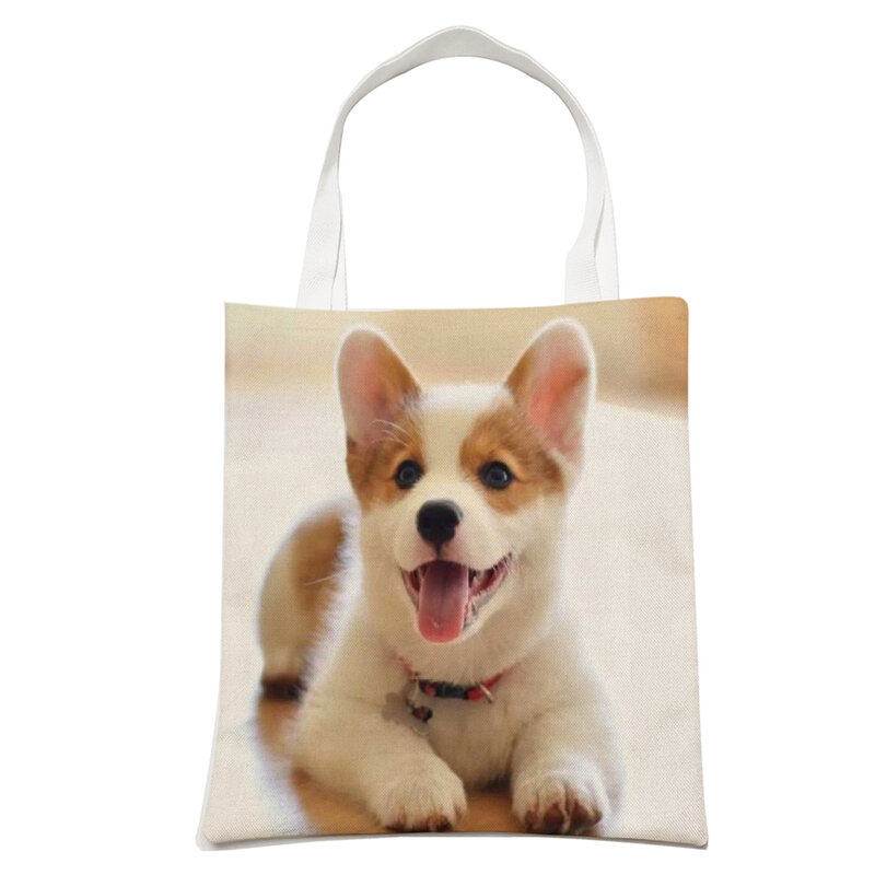 Dostosowana torba damska torba z nadrukiem Logo niestandardowe twoje zdjęcia moda płótno torby na zakupy na ramię Drop Shipping