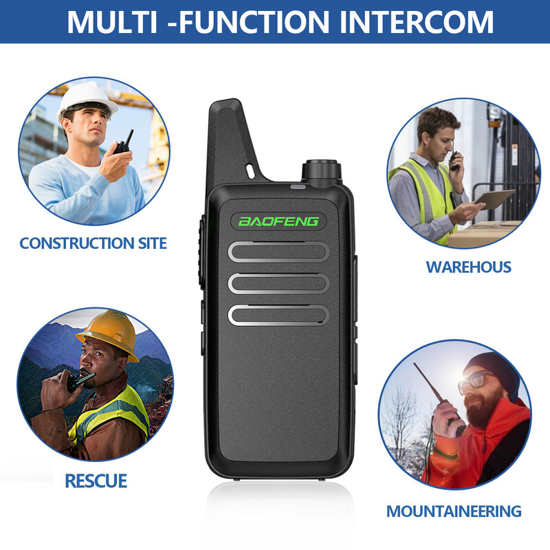 Baofeng T20 walkie talkie mini profesional, walkie talkie UHF400-470mHzsupporting16-channel Ham radiolong rentang 2 buah termasuk