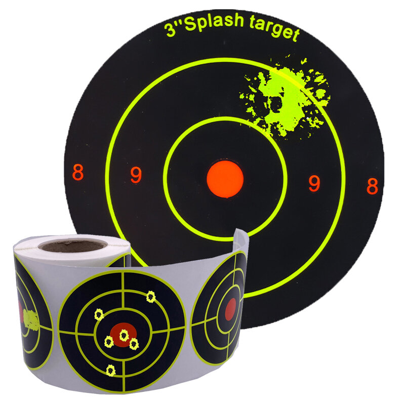 14 naklejek typu Target 7.50cm samoprzylepne rozpryski 100/200 szt. Reaktywna rolka strzelająca z efektem rozprysku