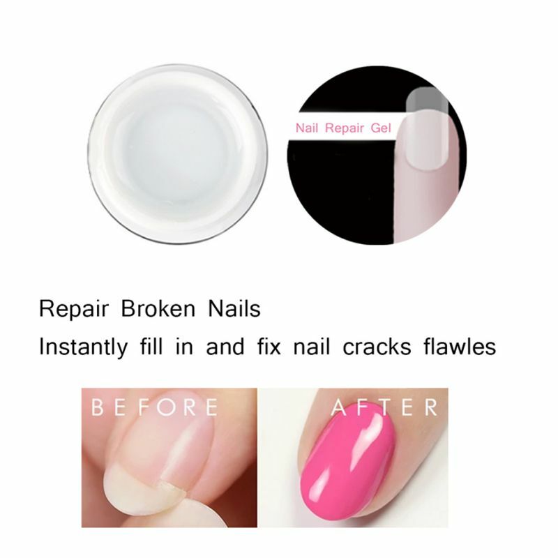 Sdotter 28g Nail Glue Cracked Repair Gel Strengthen Long Lasting Harmless UV Acrylic Broken Tools Maquiagem Safe No Odor Beauty