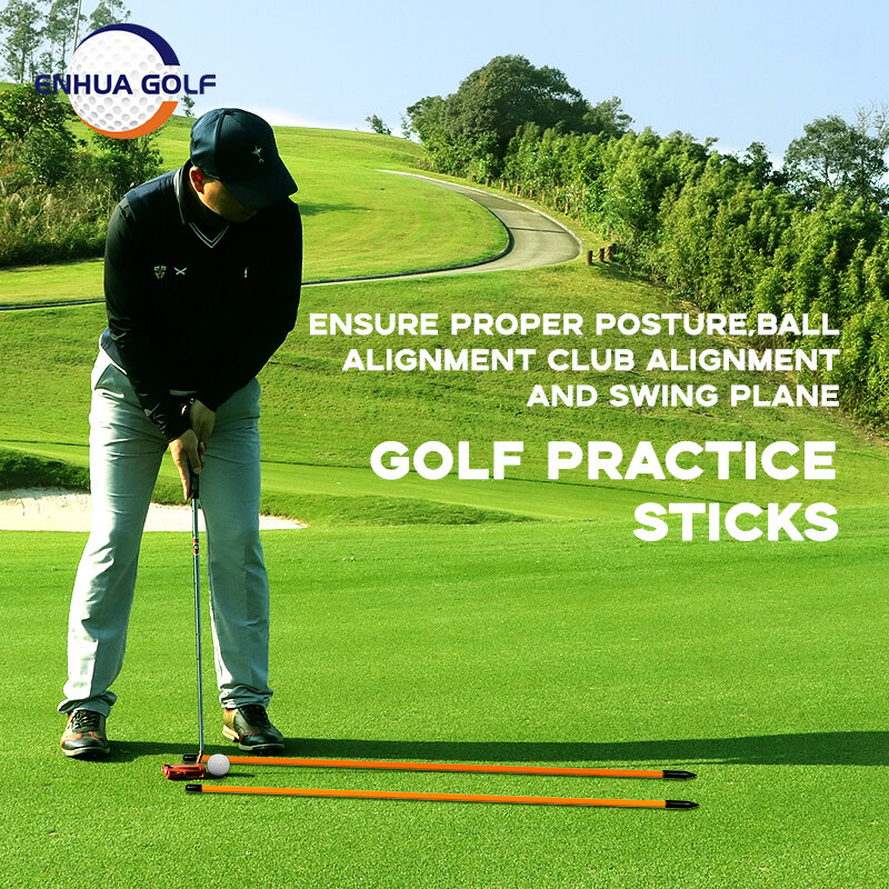 Bastone di allineamento per bastoncini da Golf 48 "aste da allenamento valore 2 Pack Pro aiuto per la pratica per la mira mettere altalena allenatore correttore di postura