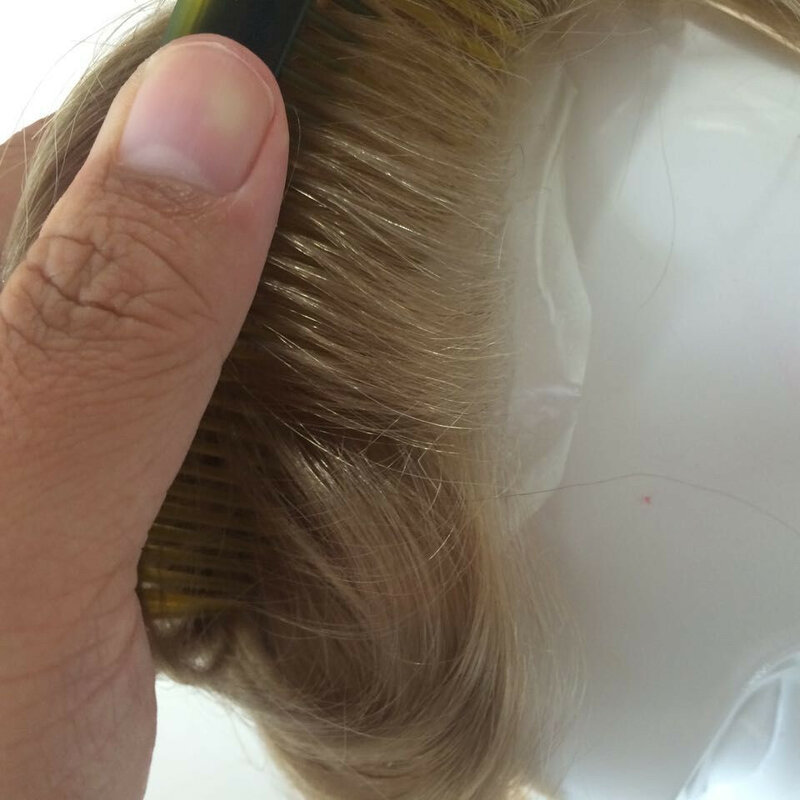 Новинка 2024, прочный мужской парик из 0,06 натуральных волос 0,08-100% мм, оформление фотосессия # 22R, золото, распродажа, сменный парик из искусственной кожи