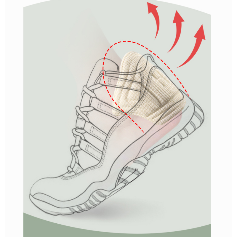 6 buah sol stiker hak olahraga untuk sepatu lari ukuran pengurang pengisi pelindung tumit penghilang nyeri bantalan bantalan perekat
