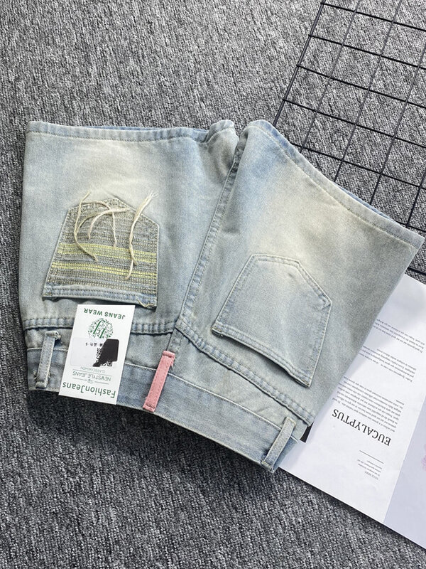 Celana pendek Denim musim panas kasual Vintage Korea seksi Y2k celana pendek koboi Streetwear wanita berpinggang tinggi celana pendek Jeans untuk wanita 2023