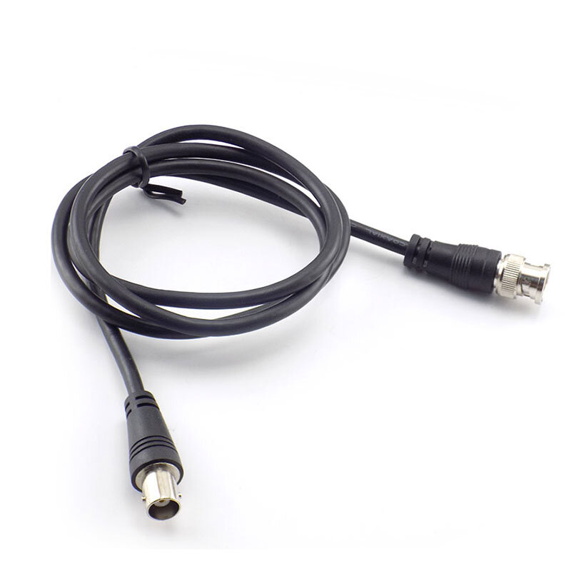 Cable adaptador BNC hembra a macho para cámara CCTV, extensión de conector BNC, línea Coaxial, accesorios de cámara, 1M