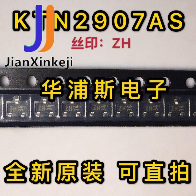 Transistor SMD 100 original, pantalla de seda ZH KEC PNP 60V 0.6A, KTN2907AS-RTK/PS SOT-23, 100% Uds.