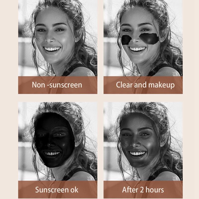 Smart UV Sunscreen Maquiagem Espelho, Portátil, Recarregável, Beleza Detecção