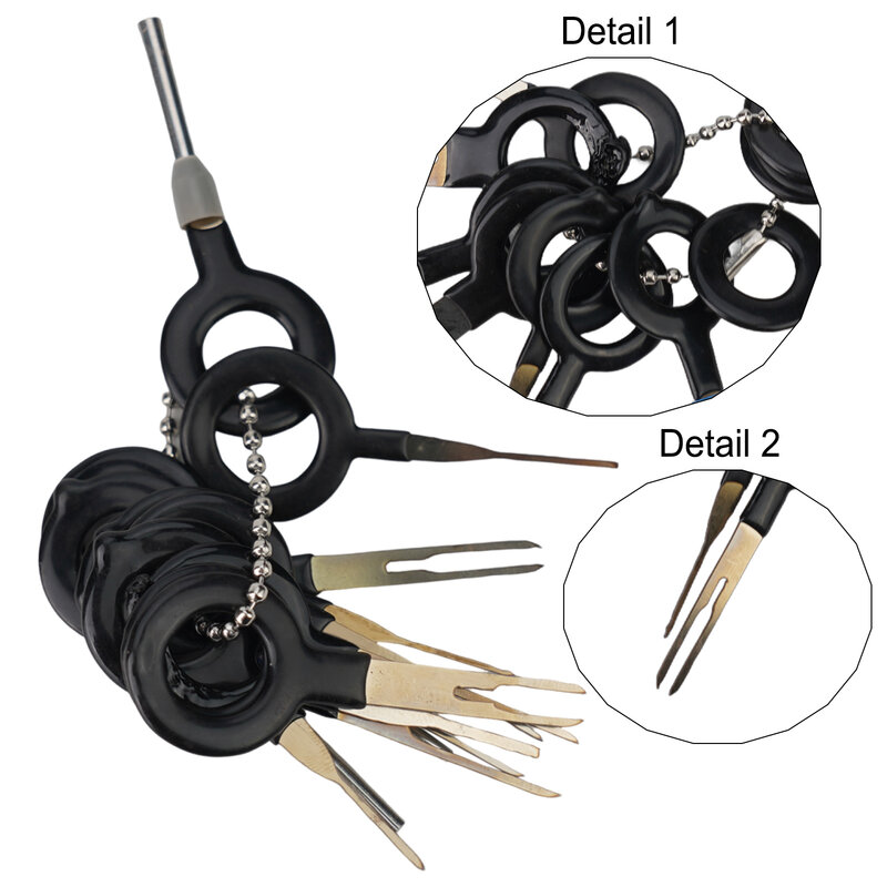 Alumínio Alloy Car Terminal Remoção Tool Kit, útil Wire Harness Repair Tool, 1 Set, 11 pcs