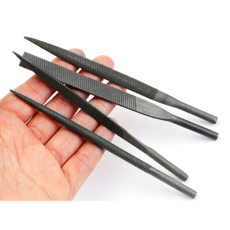 5 × 140 pneumatik File pisau setengah bulat/bulat/segitiga File datar untuk batu kaca logam DIY kayu Rasp File poles alat ukir