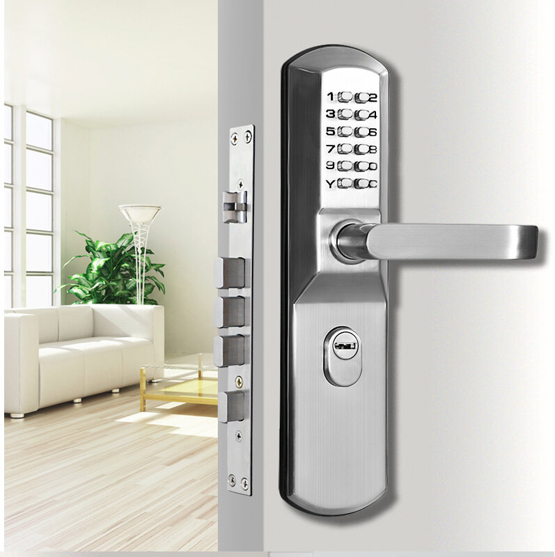 Stainless steel C-level anti-theft core mechanical password large entrance courtyard door lock