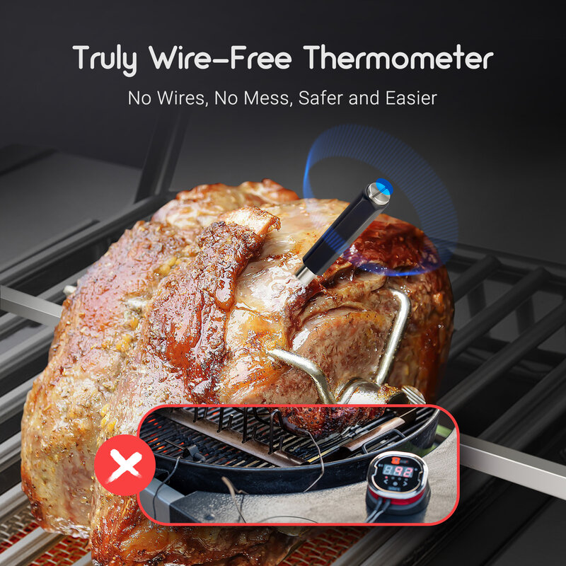 Nieuwe Draadloze Vlees Voedsel Thermometer Voor Oven Grill Bbq Roker Keuken Slimme Digitale Bluetooth Barbecue Thermometer Temperatuur
