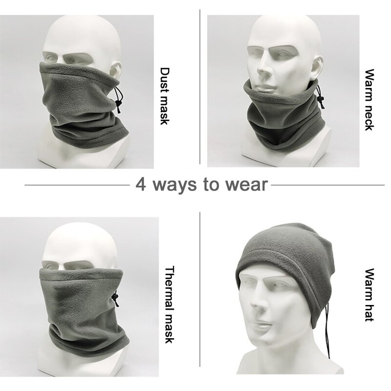 Bufanda de tubo a prueba de viento para hombre y mujer, Bandana de forro polar, calentador de cuello, Media máscara, polaina, Snowboard, suave, Invierno