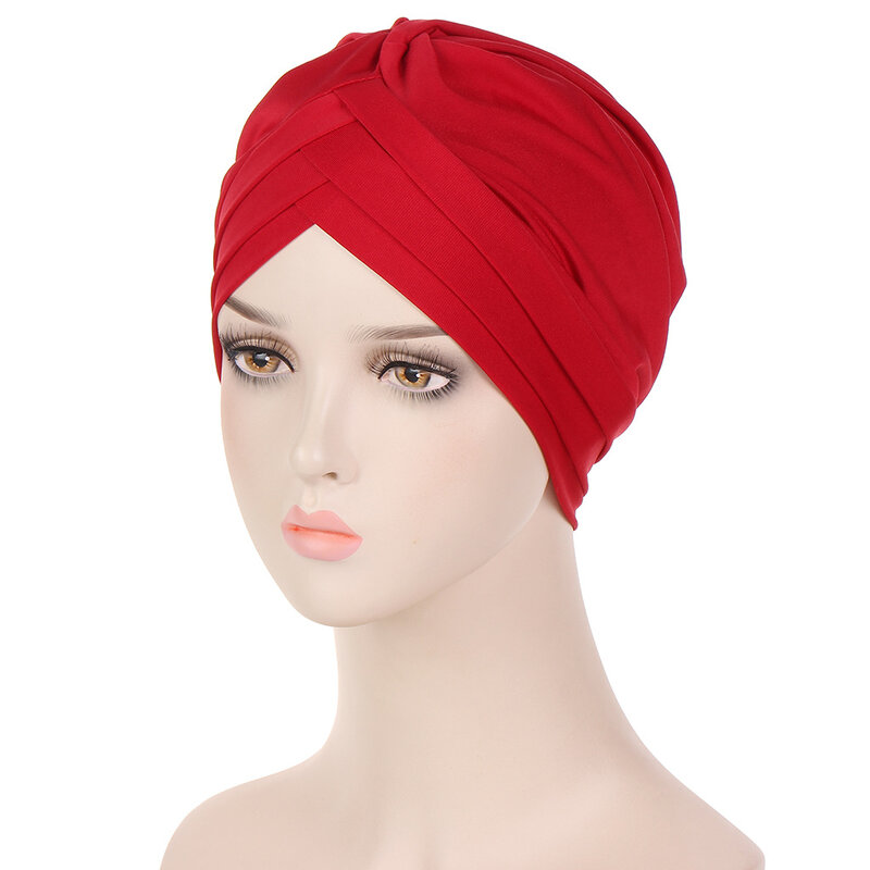 Women Muslim Hijab Scarf Inner Turban Caps Islamic Cross Headband Turban Headwrap Hairband Muslim Headscarf Hair Accessories