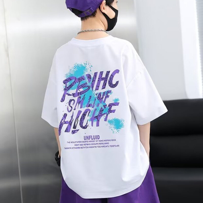 Boys' Summer Short Sleeve T-shirt New Small And Medium Children's Round Neck Top Children's Casual Versatile Half Sleeve Fashion