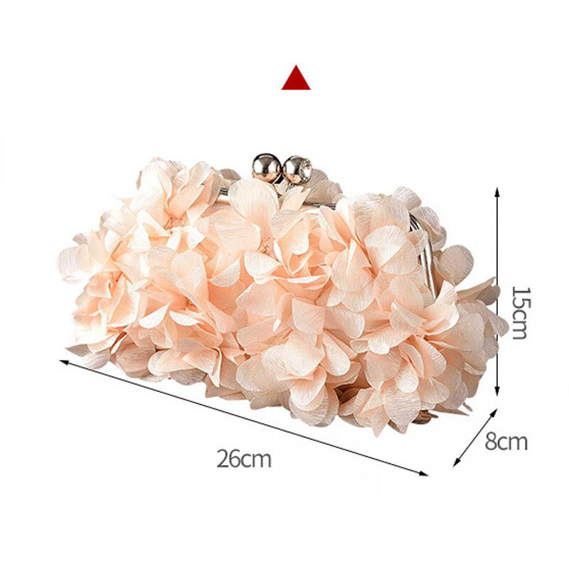Small Satin Floral Purse Luxury Brand Bags for Women Trend 2024 Wedding Bridal Evening Party Clutch Handbag Chain Messenger Bag