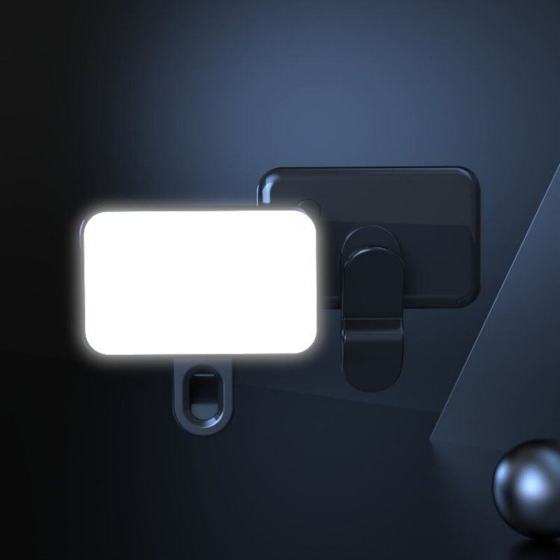 Portátil Mini Selfie Fill Light, Recarregável, 3 Modos, Brilho Ajustável, Clip On, Telefone Móvel, Computador