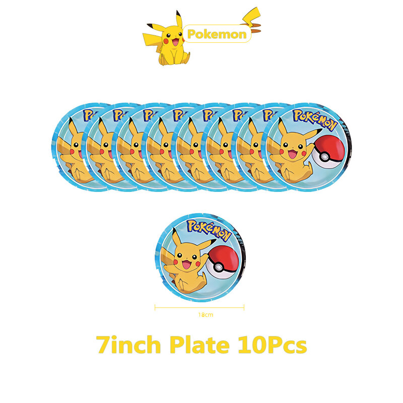 Pokemon Party Favors For Kids Birthday Pikachu Party Decorations   Tableware Cups Plates Cup Banner Backdrop Family Event Gifts