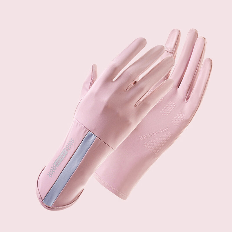 Gants de protection solaire anti-UV pour femme, manches de conduite, écran tactile, mince, respirant, cool, confortable, cyclisme, sport, glace, été