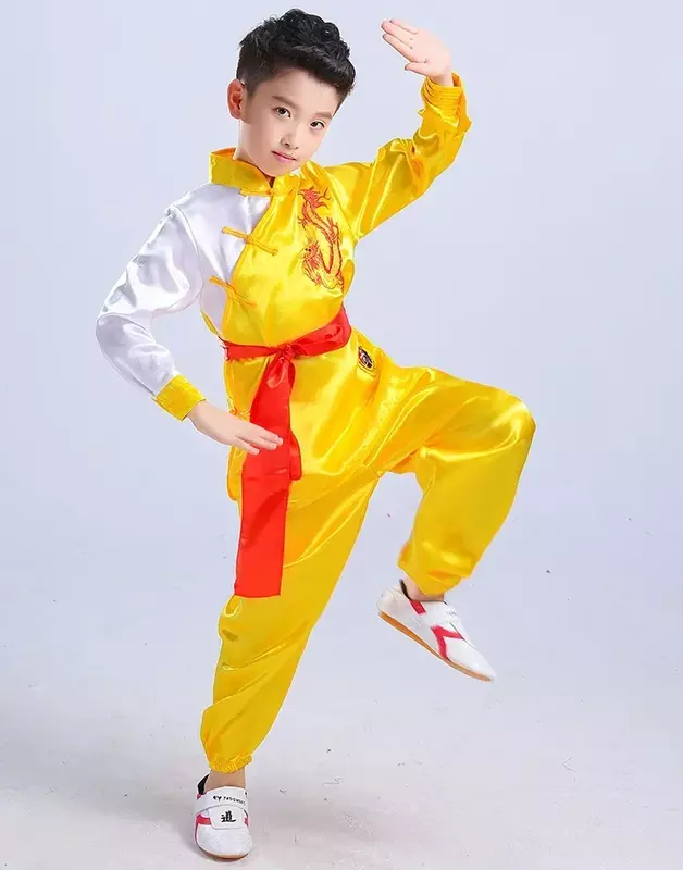 Kinderen Chinese Traditionele Wushu Kleding Voor Kinderen Martial Arts Uniform Kung Fu Pak Meisjes Jongens Podiumkostuum Set