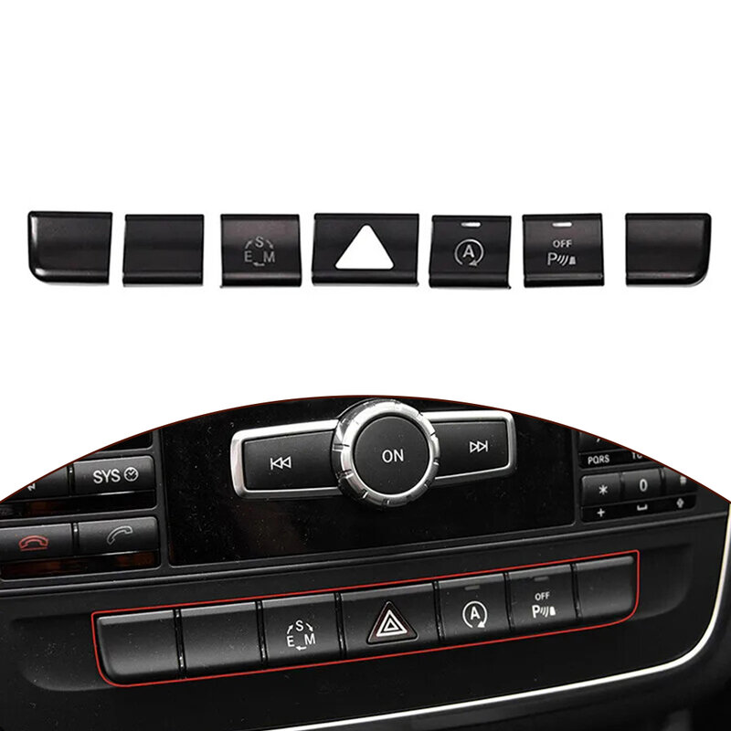 Naklejka dekoracyjna do wnętrza samochodu o silnej przyczepności dla Mercedes dla Benz GLA CLA A B Class Przyciski konsoli środkowej
