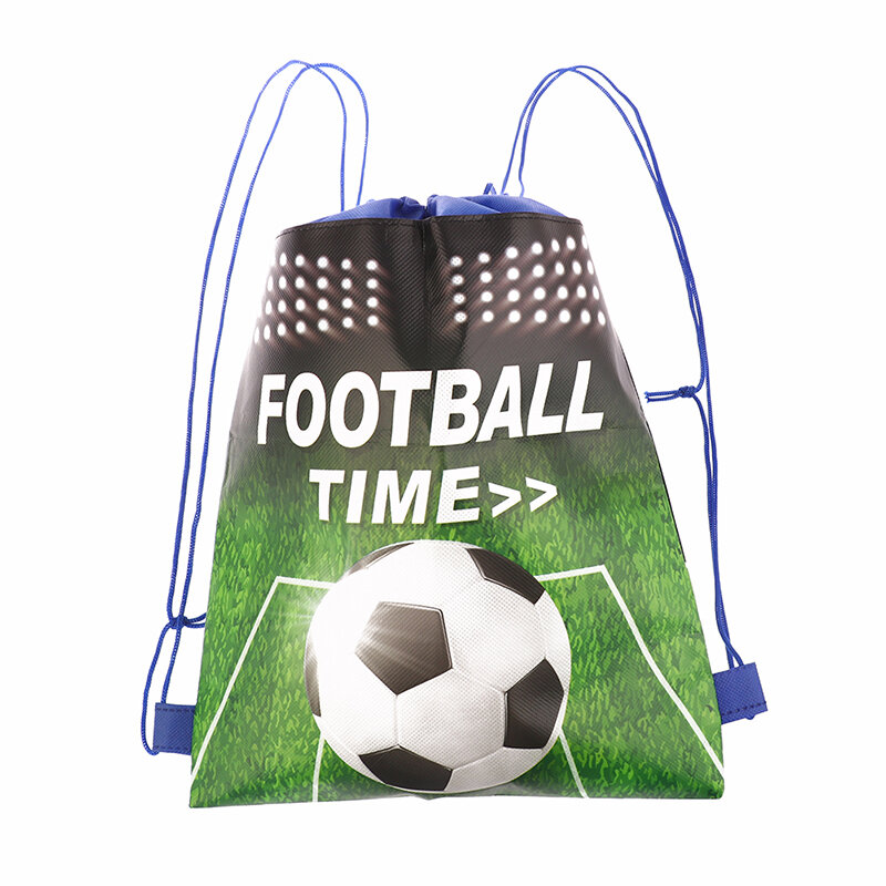1Pc Soccer Drawstring Bundle Pocket Green Football Backpack Shoulder Travel Storage Bag For Boy Gift Draw String Bags
