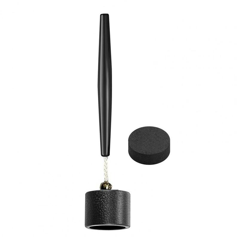 Soporte portátil para tiza de billar, accesorios de bolsillo de plástico, color negro