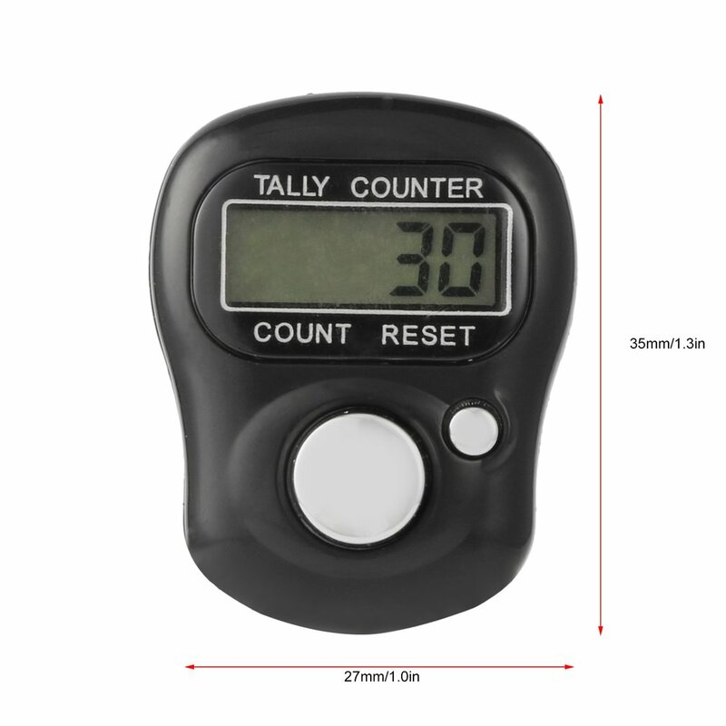 Mini Finger Counter Display digitale elettrico LCD con indicatore di punto contatore di conteggio leggero cucito a maglia tessuto Buddha Pray Soccer