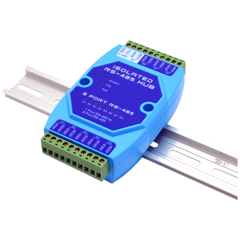 8-portowy Hub 485 8-kanałowy rozdzielacz RS485 485 dzielnik przemysłowy fotoelektryczny izolowany Repeater