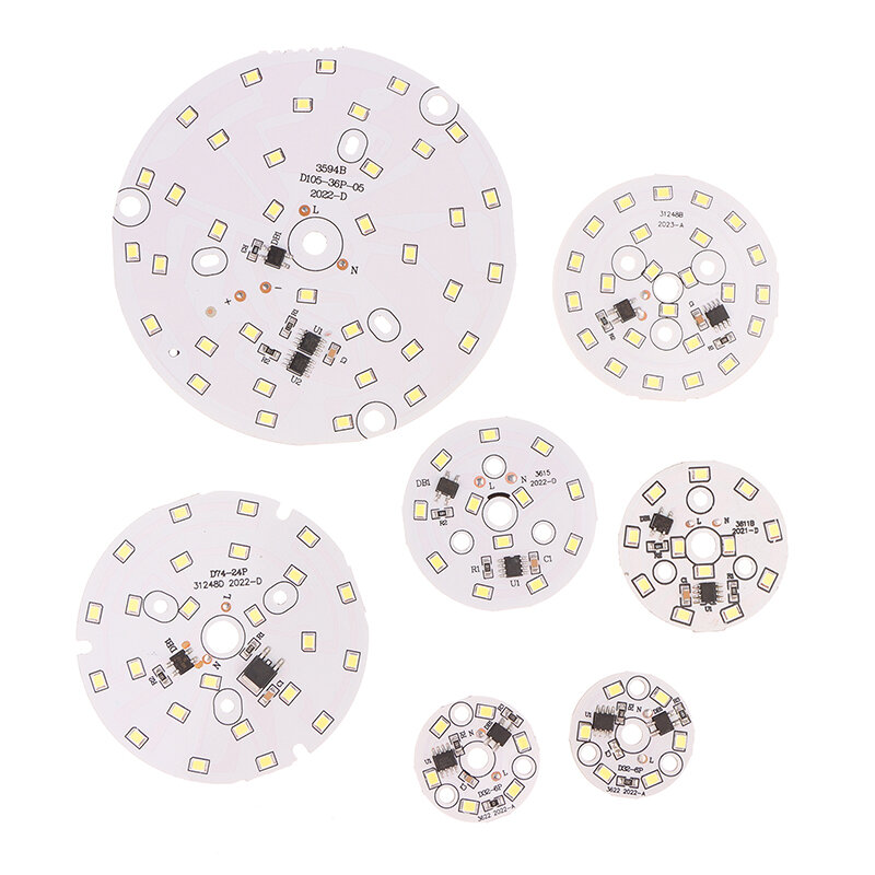 Perles de lampe rondes blanches froides et chaudes SMD pour ampoule, pas besoin de pilote, puce LED, 3W, 5W, 7W, 9W, 12W, 15W, AC 220V-240V