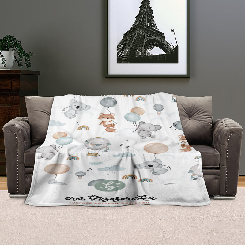 Cobertor personalizado da decoração do quarto, Presente clássico do aniversário, Flanela macia e morna, Cobertor portátil ao ar livre