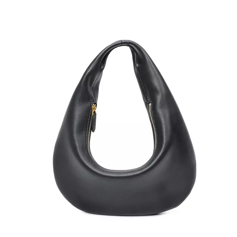 New Arrival Half Moon Bag Vintage Top-Handle Bag Genuine Leather Shoulder Bag for Women